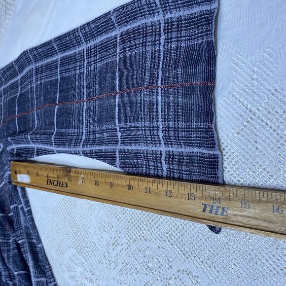 VERONICA M Mini Dress Sheer Plaid High Neck Smocked Bell Sleeves Womens S Black - Picture 6 of 11